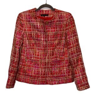 Jones New York Red and Pink blazer 6P